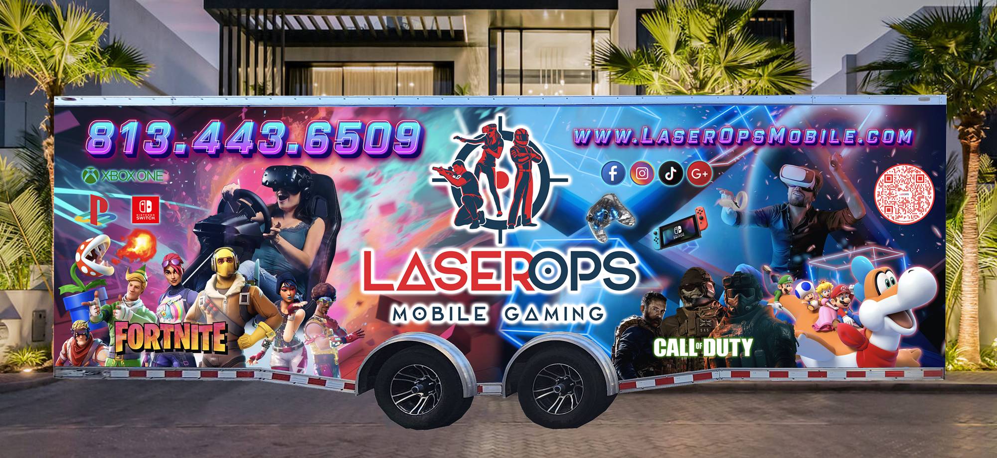 Video game truck, laser tag, foam party in Tampa St. Pete FL